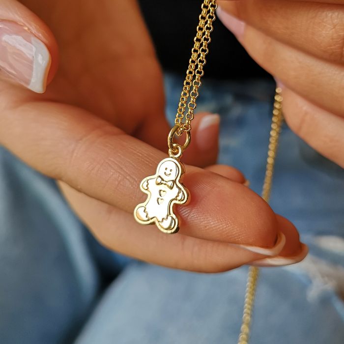 Gingerbread Man Necklace